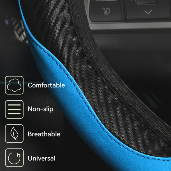 Auto Car Steering Wheel Cover Skidproof Leather Steering Wheel Case For 38cm15 - Image 8