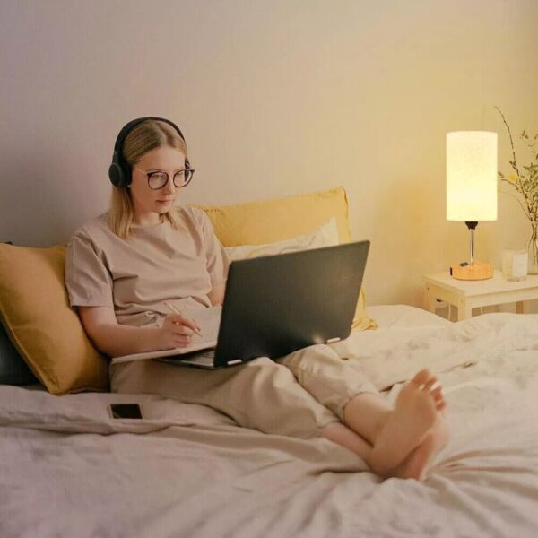 Touch Control Bedside Lamps, 3-Way Dimmable Table Lamp With USB Charging Ports - Image 7