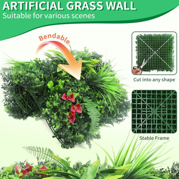 Artificial Plant Flower Living Wall Panels Realistic- Indoor-Outdoor 1m X 1m Uk - Image 4
