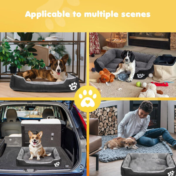 Pet Dog Bed Cat Beds Luxury Soft Washable Puppy Cushion Warm Pet Basket- 90  70CM - Image 2