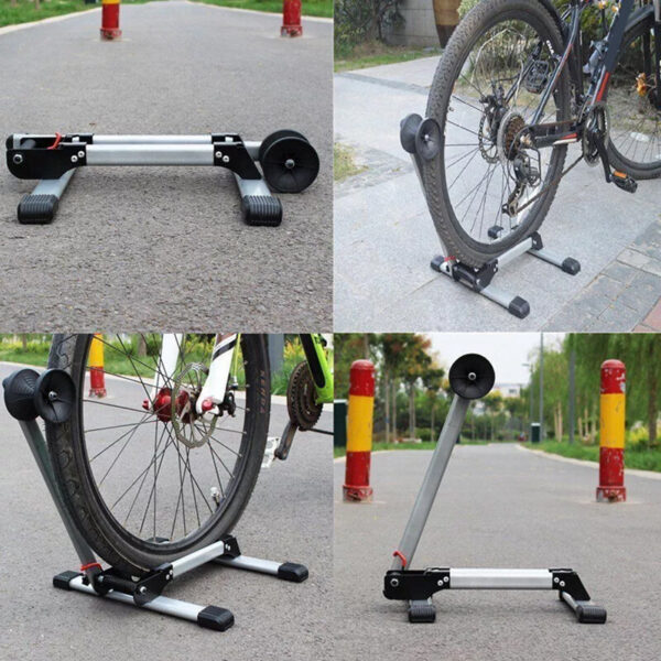 Folding BIKE STAND Portable Bicycle Floor Ground Parking Holder Storage Rack H - Image 6
