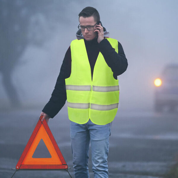 Car Warning Triangle Reflective Emergency Breakdown & High Visibility Vest - Image 8