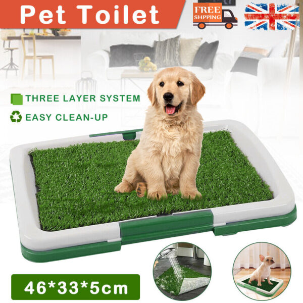 Pet Dog Toilet Mat Indoor Restroom Training Grass Potty Pad Loo Tray Large Puppy - Image 8