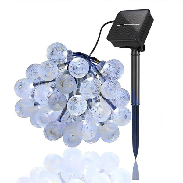 12M LED SOLAR POWERED Retro Bulb String Lights Garden Fairy Ball Outdoor Lamp - Image 8