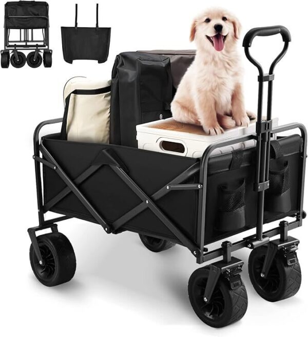 Heavy Duty Foldable Camping Outdoor Garden Trolley Cart Wagon Truck Wheelbarrow - Image 5