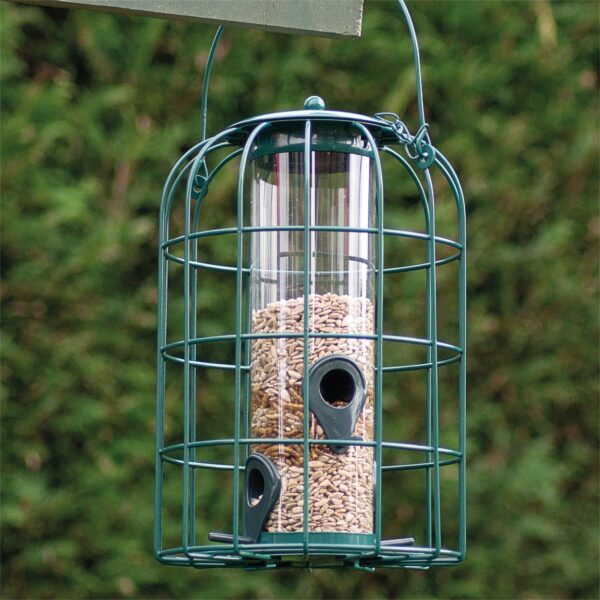 Bird Feeder Squirrel Resistant Bird Hanging Metal Feeding Station Green - Image 3