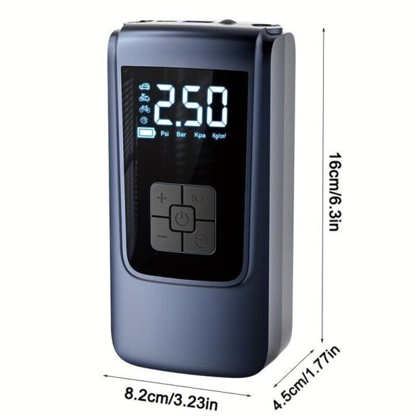 Cordless Digital Car Tyre Inflator USB Rechargeable Tire Air Compressor - Image 4