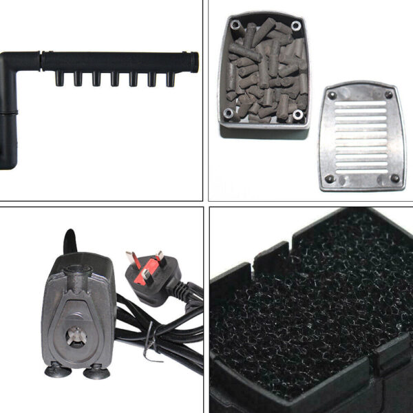 3 In1 Aquarium Fish Tank Filter Water Internal Purifier Filter Oxygen UK - Image 8