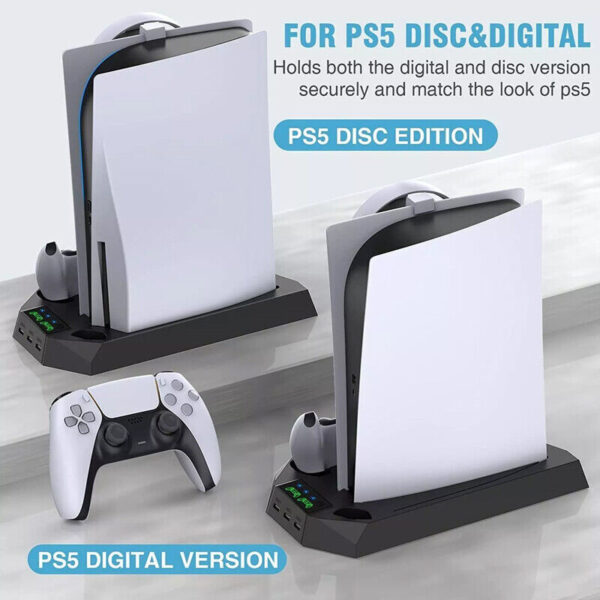 PS5 Vertical Cooling Fan Stand Controller Charger Station For  Playstation 5 - Image 10