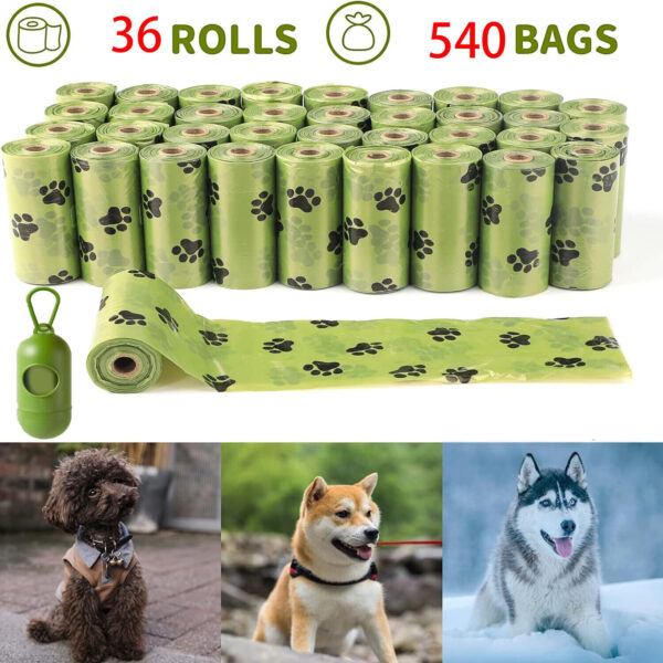 540 Bags High Quality Heavy Duty Large Biodegradable Dog Poo Bags Eco Poo Waste - Image 2