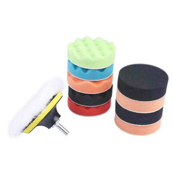 12pcs 3Buffing Waxing Polishing Sponge Pads Kit Set For Car Polisher Drill UK