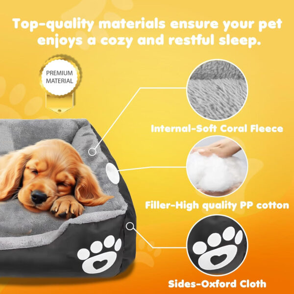 Pet Dog Bed Cat Beds Luxury Soft Washable Puppy Cushion Warm Pet Basket- 90  70CM - Image 3