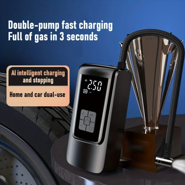 Cordless Digital Car Tyre Inflator USB Rechargeable Tire Air Compressor - Image 9
