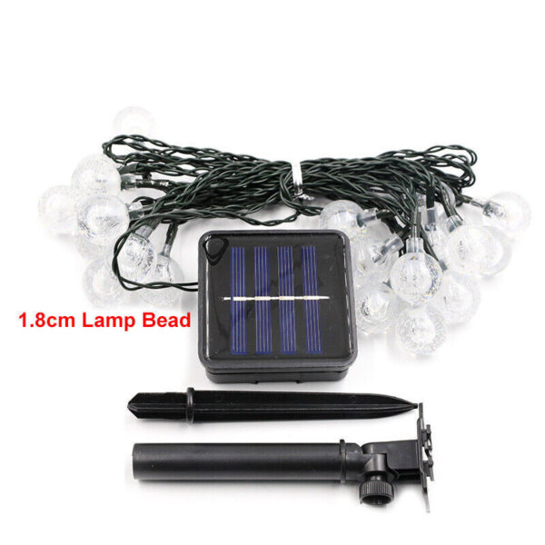 12M LED SOLAR POWERED Retro Bulb String Lights Garden Fairy Ball Outdoor Lamp - Image 4