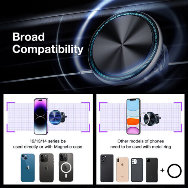 Magnetic Wireless Car Charger Mount Holder Magsafe For15 14 13 12 - Image 8