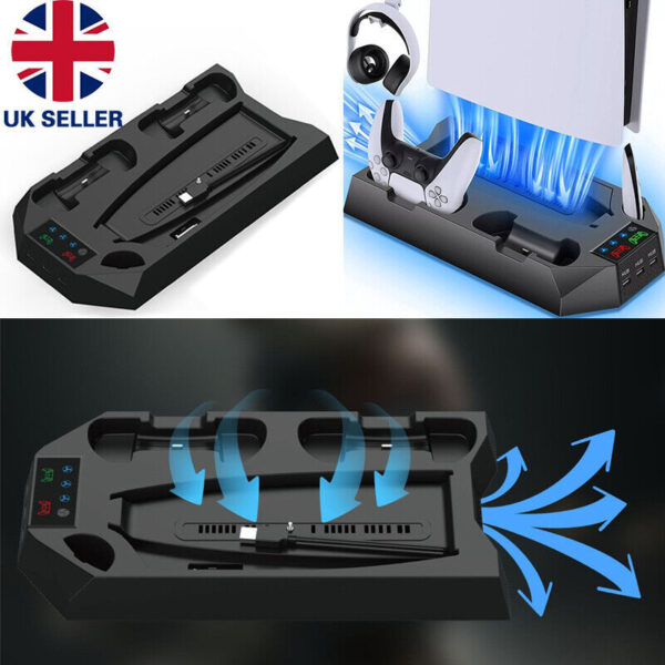 PS5 Vertical Cooling Fan Stand Controller Charger Station For  Playstation 5 - Image 4