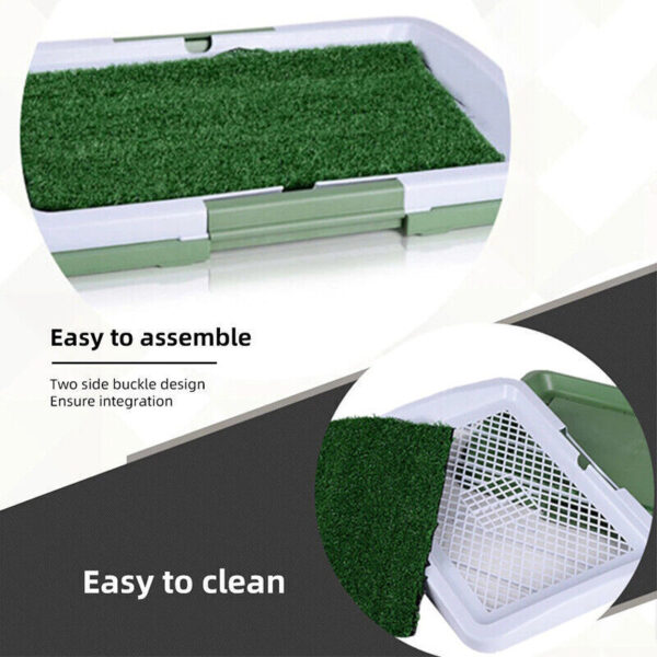 Pet Dog Toilet Mat Indoor Restroom Training Grass Potty Pad Loo Tray Large Puppy - Image 4