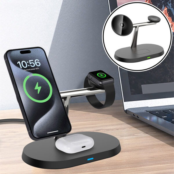 3in1 Magnetic Wireless Charger Stand For IWatch AirPod 16 15 14 13 16 - Image 10