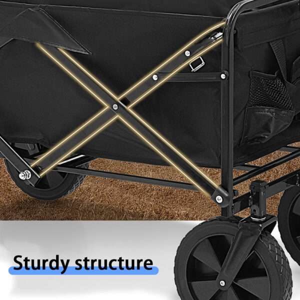 Heavy Duty Foldable Camping Outdoor Garden Trolley Cart Wagon Truck Wheelbarrow - Image 10