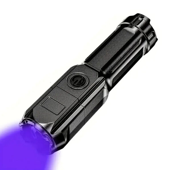 Premium UV Flashlight Torch Pocket Size Telescopic Zoom USB Rechargeable UK - Image 9