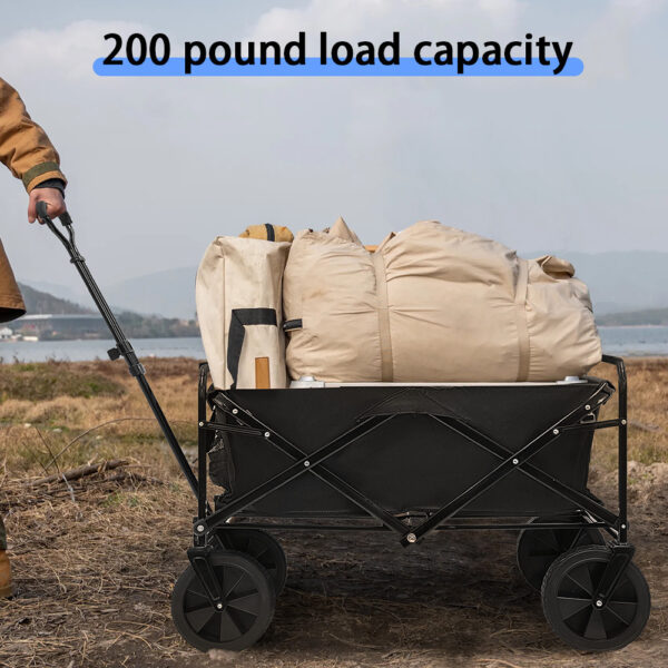 Heavy Duty Foldable Camping Outdoor Garden Trolley Cart Wagon Truck Wheelbarrow - Image 9