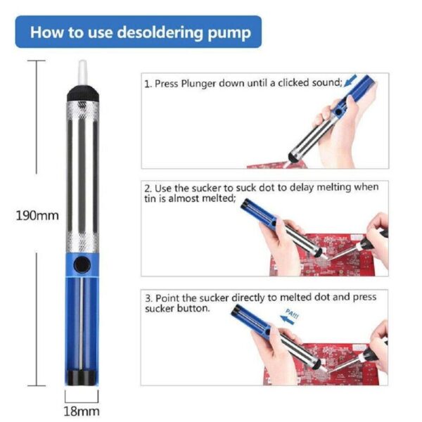 Soldering Iron Kit 60W LCD Adjustable Temperature Electric Welding  Multimeter - Image 6