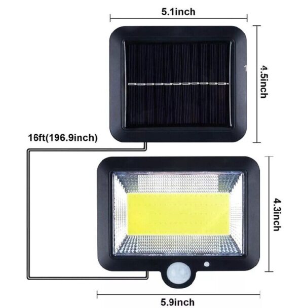 2PCS Solar Power PIR Motion Sensor Wall Light LED Outdoor Garden Security Lamp - Image 7